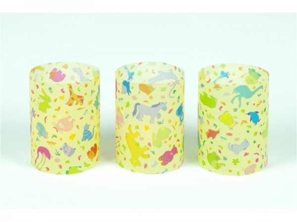 3er Set Windlichter Zoo comic - flach verpackt