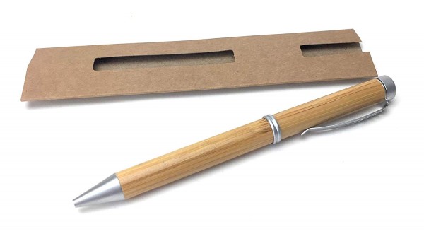 Holz-Kugelschreiber Ocean aus Bambus mit Namensgravur inkl. Geschenkverpackung